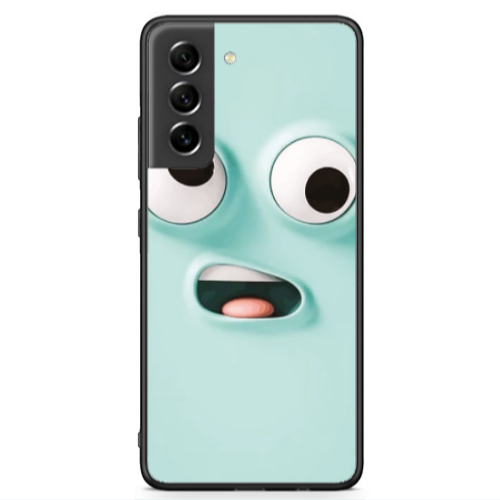 Samsung S21 FE Strange face Black Glossy Θήκη