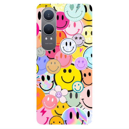Oneplus Nord Ce 4 lite Smiley Stickers Transparent Silicone TPU Θήκη