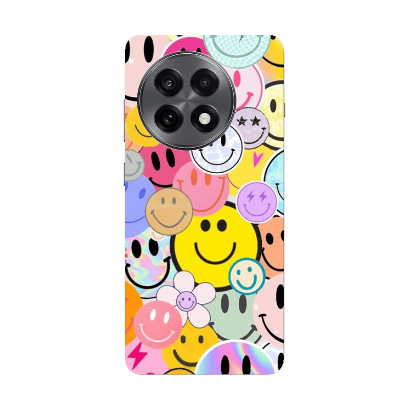 Oneplus 13 5G Smiley Stickers Transparent Silicone TPU Θήκη