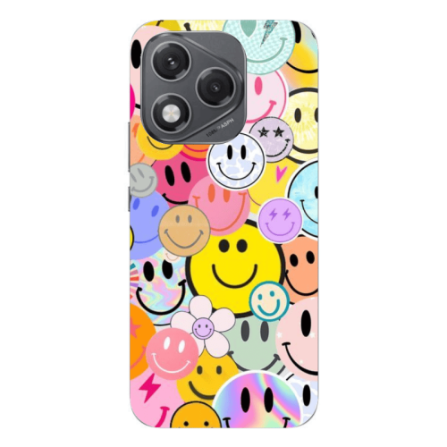 Honor 400 Lite Smiley Stickers Transparent Silicone TPU Θήκη