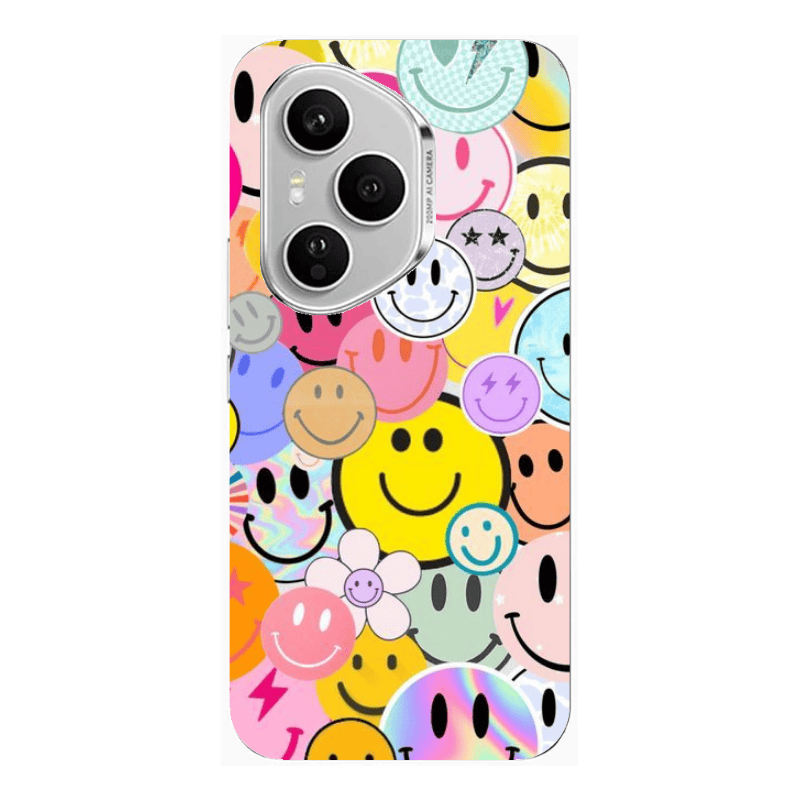 Honor Magic 400 Pro Smiley Stickers Transparent Silicone TPU Θήκη
