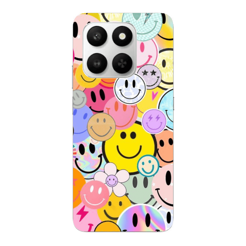 Honor Magic 400 Smart Smiley Stickers Transparent Silicone TPU Θήκη