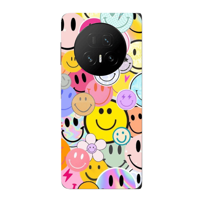 Honor Magic V5 Smiley Stickers Transparent Silicone TPU Θήκη