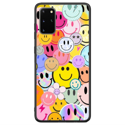 Samsung S20 Smiley Stickers Black Glossy Θήκη