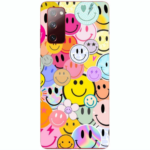 Samsung S20 FE Smiley Stickers Transparent Silicone TPU Θήκη
