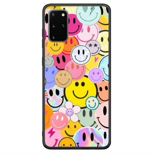 Samsung S20 FE Smiley Stickers Black Glossy Θήκη