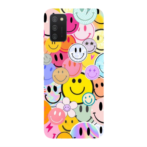 Samsung A03S Smiley Stickers Transparent Silicone TPU Θήκη