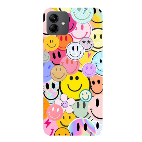 Samsung A04 Smiley Stickers Transparent Silicone TPU Θήκη