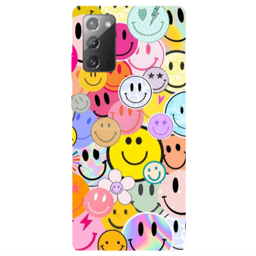 Samsung Note 20 Smiley Stickers Transparent Silicone TPU Θήκη