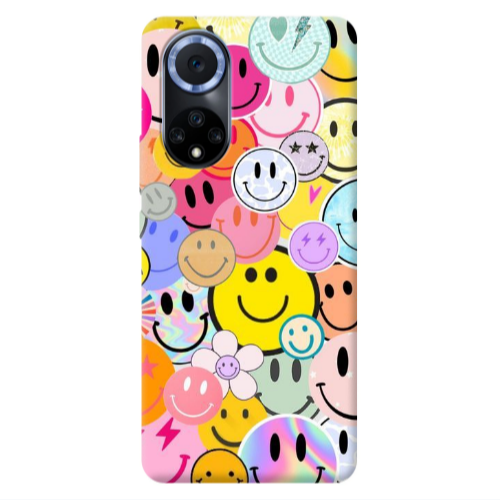 Huawei Nova 9 Smiley Stickers Transparent Silicone TPU Θήκη