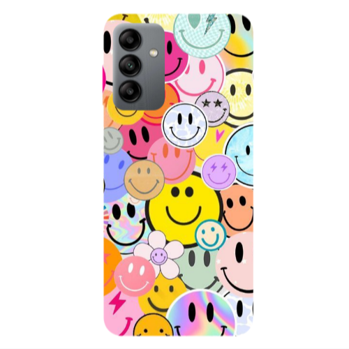 Samsung A13 5G Smiley Stickers Transparent Silicone TPU Θήκη