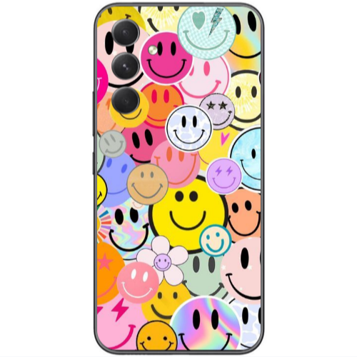 Samsung Galaxy A25 Smiley Stickers Transparent Silicone TPU Θήκη