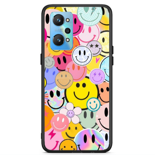 Realme Gt Neo 2 Smiley Stickers Black Glossy Θήκη