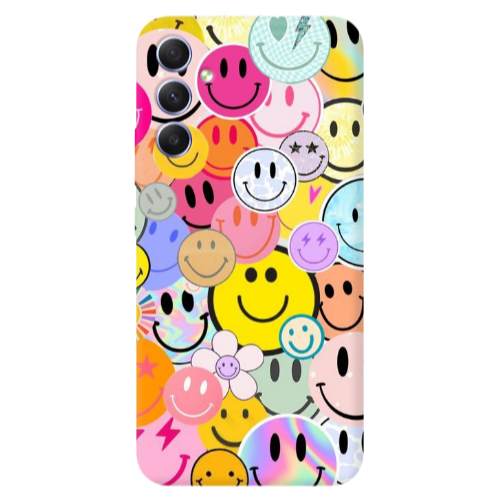 Samsung A16 Smiley Stickers Transparent Silicone TPU Θήκη