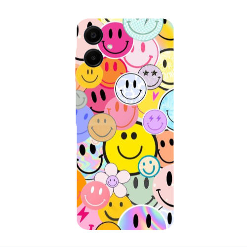 Samsung A06 Smiley Stickers Transparent Silicone TPU Θήκη