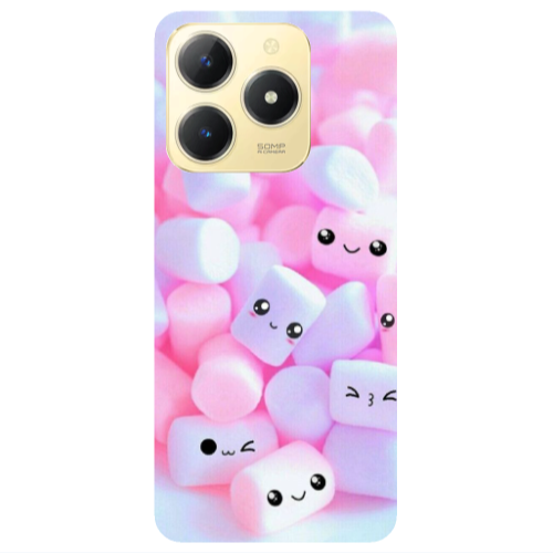 Realme C61 Pouf Smiles Transparent Silicone TPU Θήκη