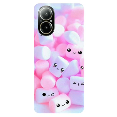 Realme C67 Pouf Smiles Transparent Silicone TPU Θήκη