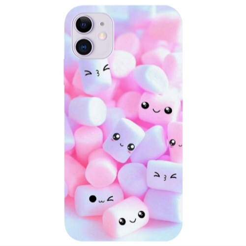 Apple iPhone 11  Pouf Smiles Transparent Silicone TPU Θήκη
