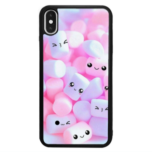 Apple iPhone X Pouf Smiles Black Glossy Θήκη