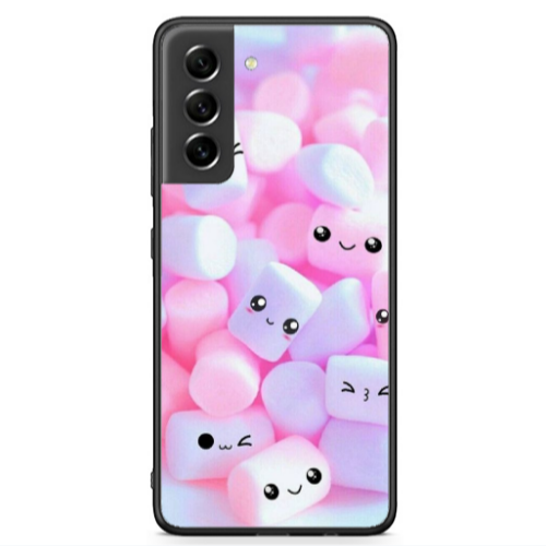 Samsung S21 FE Pouf Smiles Black Glossy Θήκη