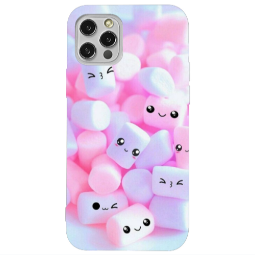 Apple iPhone 12 Pro Pouf Smiles Transparent Silicone TPU Θήκη