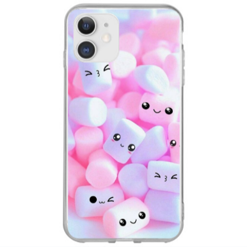 Apple iPhone 12 Mini Pouf Smiles Transparent Silicone TPU Θήκη