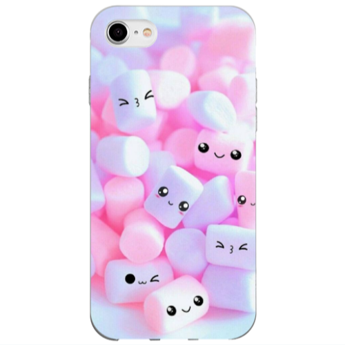 Apple iPhone SE 2020 Pouf Smiles Transparent Silicone TPU Θήκη