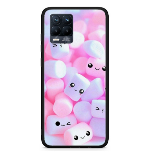 Realme 8  Pouf Smiles Black Glossy Θήκη