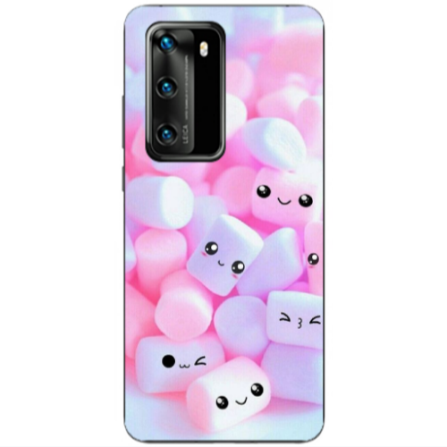 Huawei P40 Pouf Smiles Transparent Silicone TPU Θήκη
