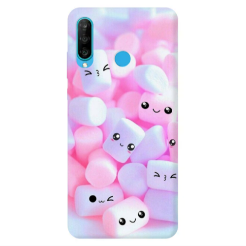 Huawei P30 Lite Pouf Smiles Transparent Silicone TPU Θήκη