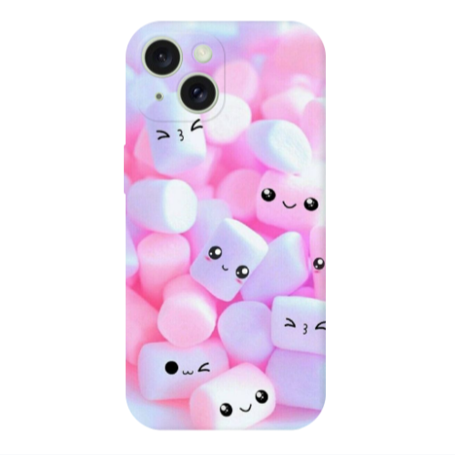 Apple iPhone 15 Pouf Smiles Transparent Silicone TPU Θήκη