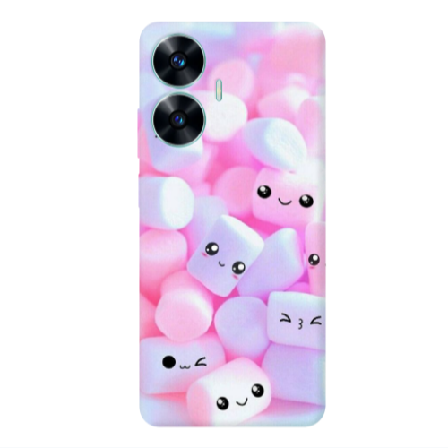 Realme C55 Pouf Smiles Transparent Silicone TPU Θήκη