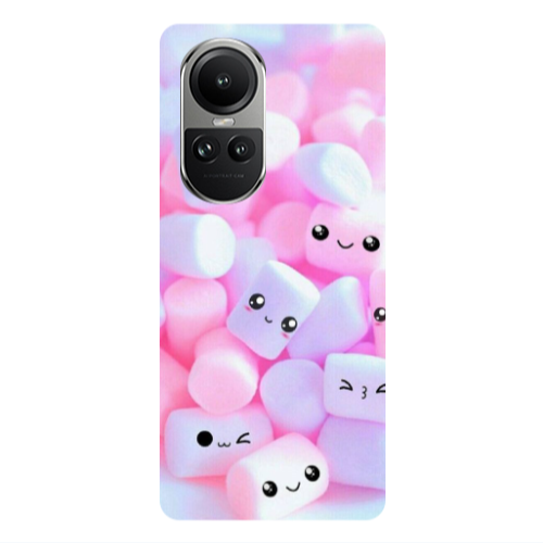 Oppo Reno10 5G Pouf Smiles Transparent Silicone TPU Θήκη