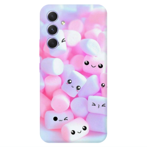 Samsung A55 Pouf Smiles Transparent Silicone TPU Θήκη