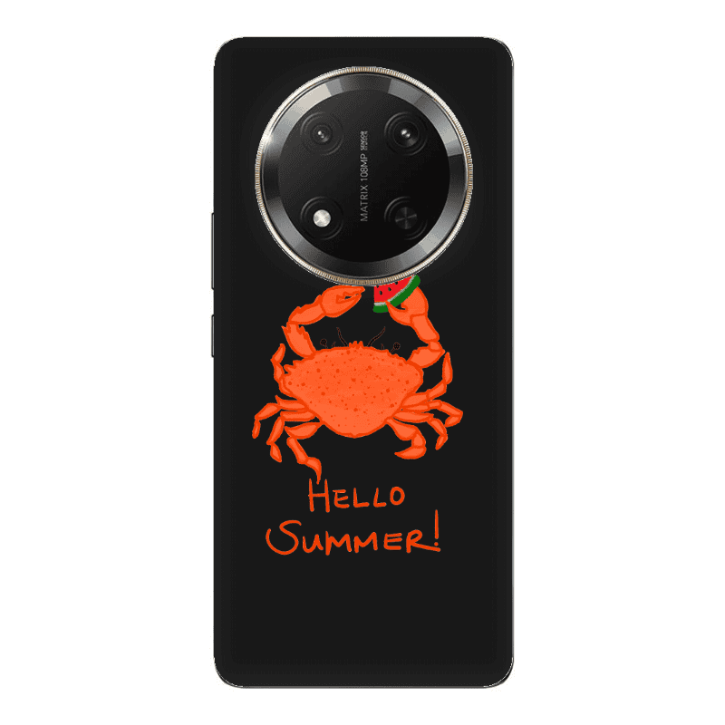 Honor Magic 7 Lite Hello Summer! Black Colored Silicone TPU Θήκη