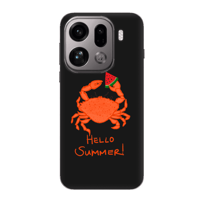 Oppo Find X9 Pro Hello Summer! Black Colored Silicone TPU Θήκη