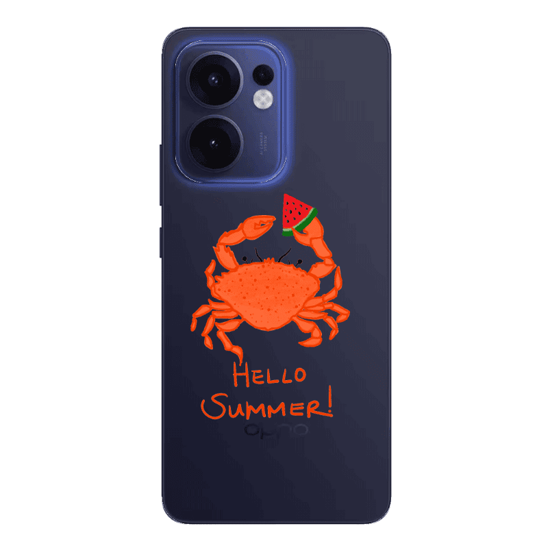 Oppo Reno 13 F Hello Summer! Transparent Silicone TPU Θήκη