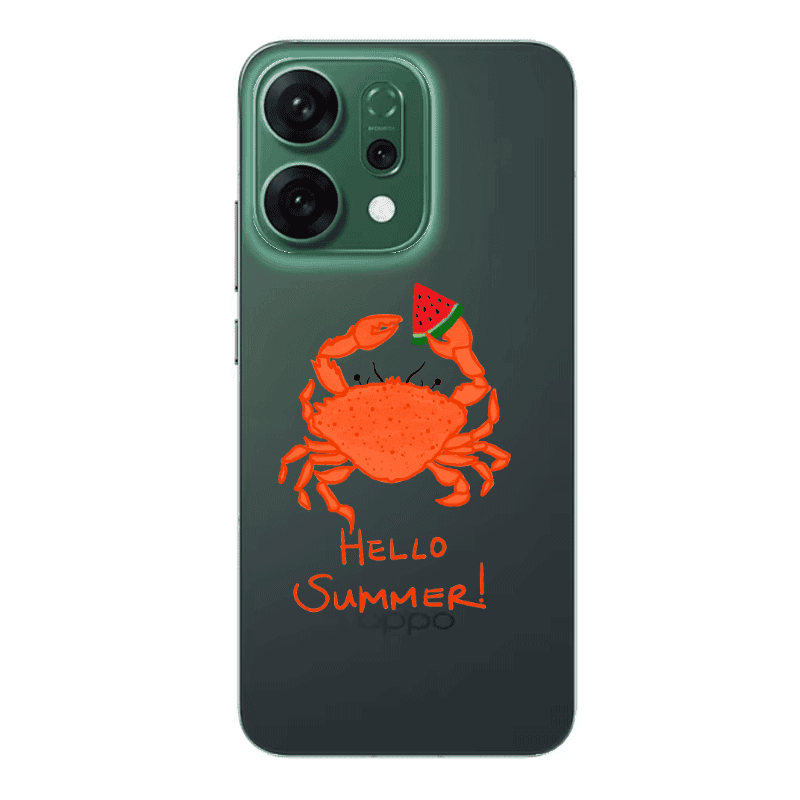 Oppo RENO 14 Hello Summer! Transparent Silicone TPU Θήκη
