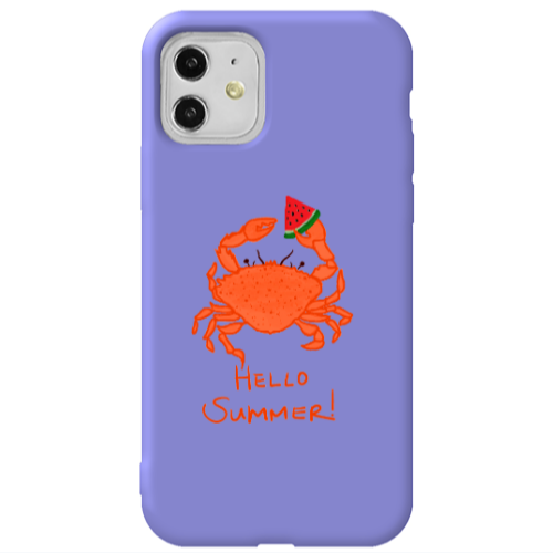 Apple iPhone 11  Hello Summer! Purple Colored Silicone TPU Θήκη