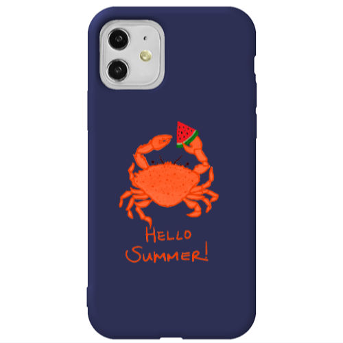 Apple iPhone 11  Hello Summer! Dark blue Colored Silicone TPU Θήκη
