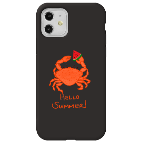 Apple iPhone 11  Hello Summer! Black Colored Silicone TPU Θήκη