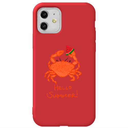 Apple iPhone 11  Hello Summer! Red Colored Silicone TPU Θήκη