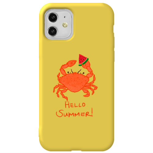 Apple iPhone 11  Hello Summer! Yellow Colored Silicone TPU Θήκη