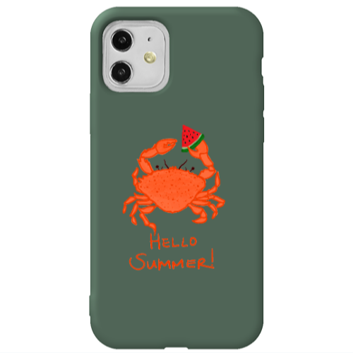 Apple iPhone 11  Hello Summer! Dark Green Colored Silicone TPU Θήκη