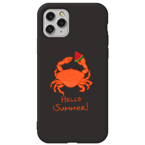 Apple iPhone 11 Pro Hello Summer! Black Colored Silicone TPU Θήκη