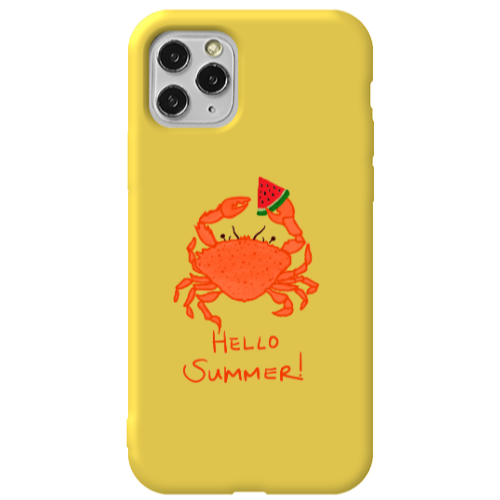 Apple iPhone 11 Pro Hello Summer! Yellow Colored Silicone TPU Θήκη