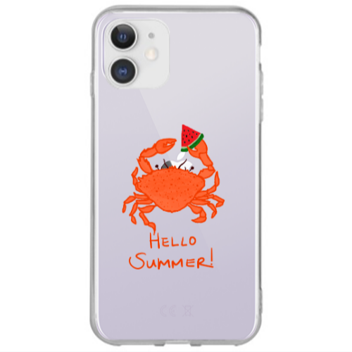 Apple iPhone 12 Hello Summer! Transparent Silicone TPU Θήκη
