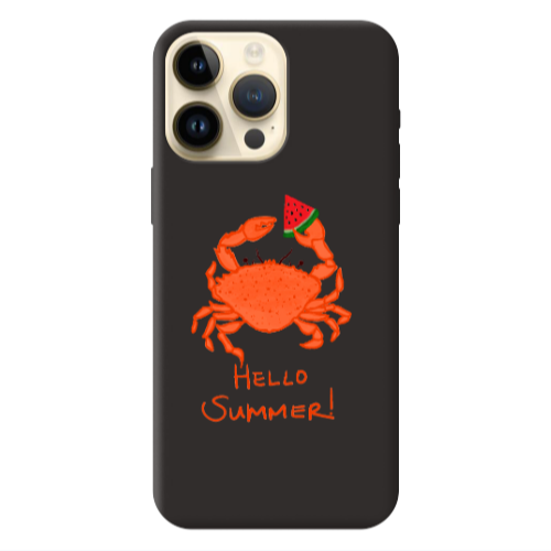 Apple iPhone 13 Pro Max Hello Summer! Black Colored Silicone TPU Θήκη