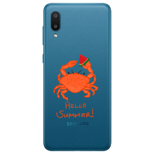 Samsung A02 Hello Summer! Transparent Silicone TPU Θήκη