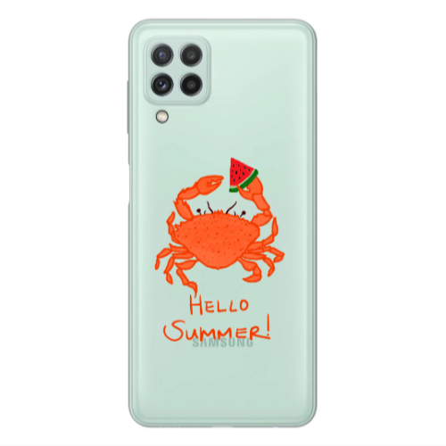 Samsung A22 4G Hello Summer! Transparent Silicone TPU Θήκη